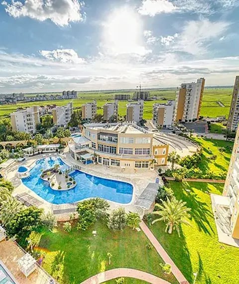 Aerial view of the Caesar Resort project in Northern Cyprus.